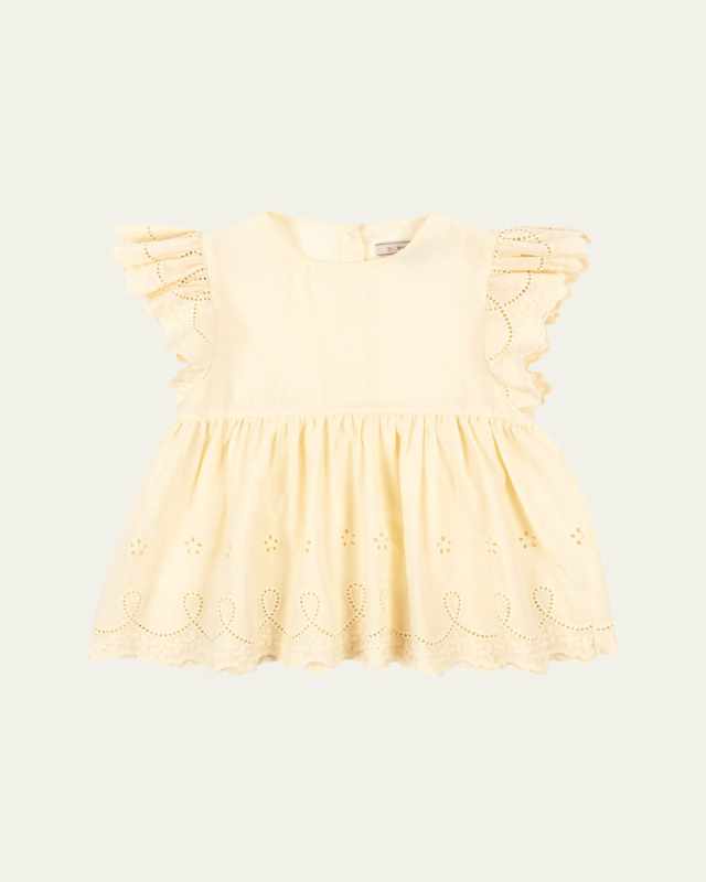 Girl's Posey Embroidered Ruffle Top, Size 18M-10